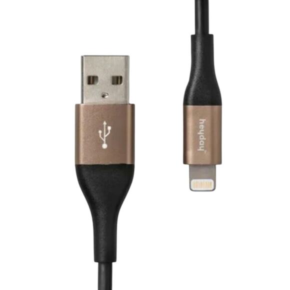Lightning to USB-A Round Cable 4 Ft. By Heyday IPhone IPad Charging Cable 2 Pack - Picture 5 of 5